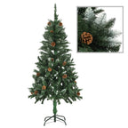 VidaXL Kunstkerstboom met verlichting en dennenappels 150 cm
