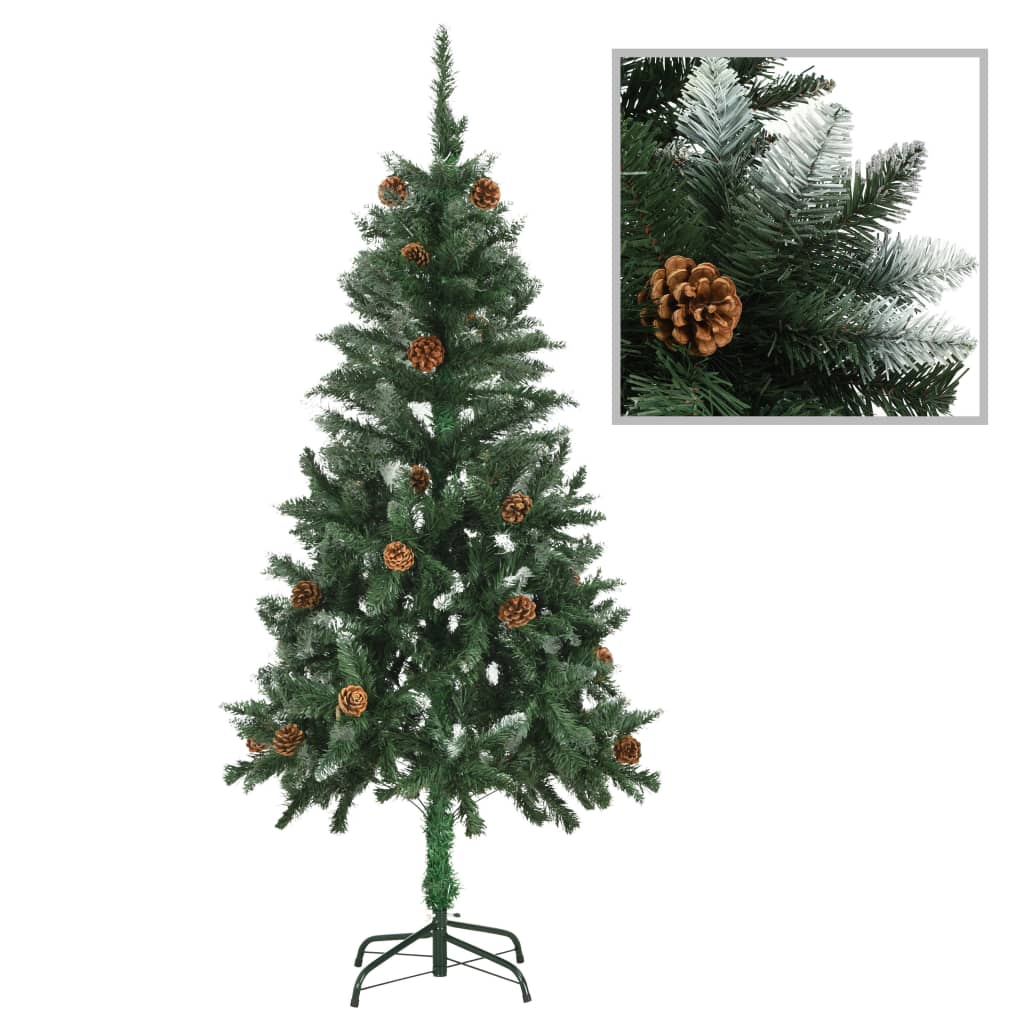 VidaXL Kunstkerstboom met verlichting en kerstballen 150 cm