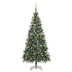 VidaXL Kunstkerstboom met verlichting en kerstballen 210 cm