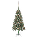 VidaXL Kunstkerstboom met verlichting kerstballen dennenappels 180 c5