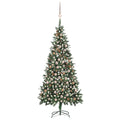 VidaXL Kunstkerstboom met verlichting kerstballen dennenappels 210 cm