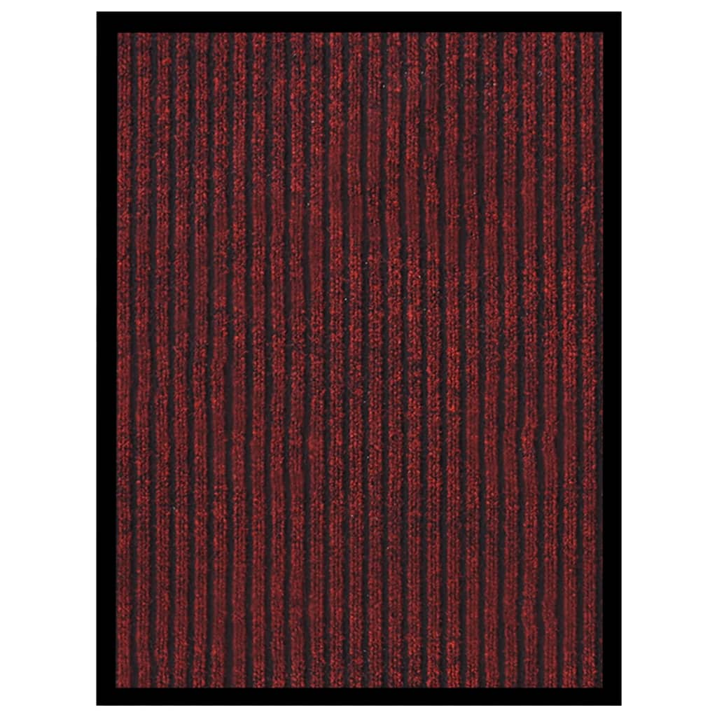 VidaXL Deurmat 40x60 cm gestreept rood