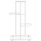 Vidaxl bloemenstandaard met 4 lagen 43x22x76 cm metaal wit