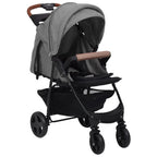 Vidaxl kinderwagen 3-in-1 staal lichtgrijs