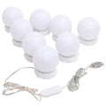 Vidaxl spiegelverlichting met 8 led-lampen warmwit en koudwit