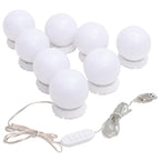 Vidaxl spiegelverlichting met 8 led-lampen warmwit en koudwit