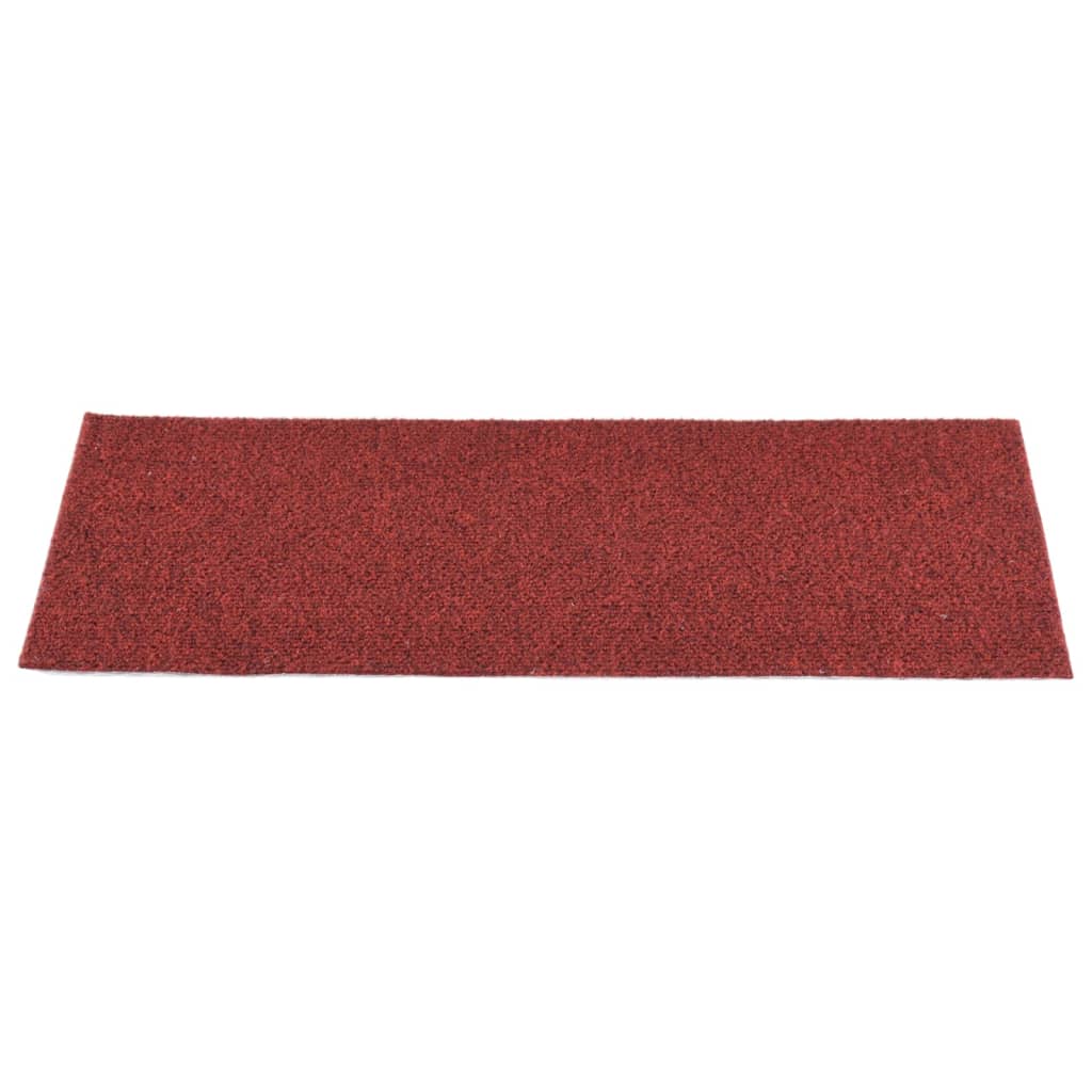 Vidaxl trapmatten zelfklevend 15 stuks 60x25 cm bordeaux rood rechthoekig