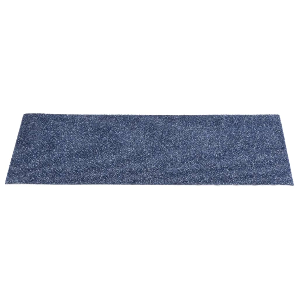 Vidaxl trapmatten zelfklevend 15 stuks 60x25 cm grijs blauw rechthoekig