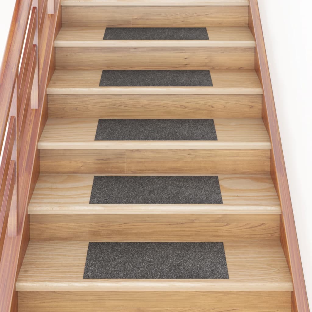 Vidaxl trapmatten zelfklevend 15 stuks 60x25 cm antraciet rechthoekig