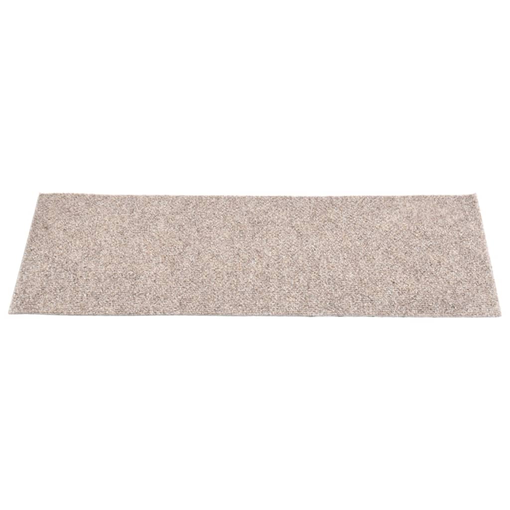 Vidaxl trapmatten zelfklevend 15 stuks 60x25 cm beige rechthoekig