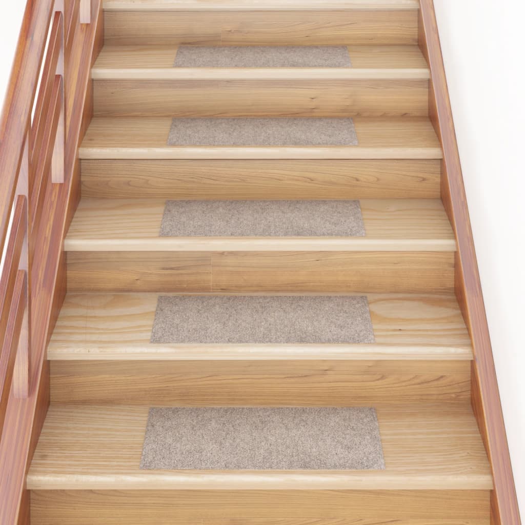 Vidaxl trapmatten zelfklevend 15 stuks 60x25 cm beige rechthoekig