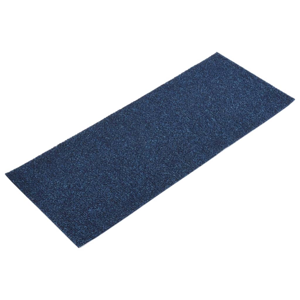 Vidaxl trapmatten zelfklevend 15 stuks 60x25 cm marineblauw rechthoekig