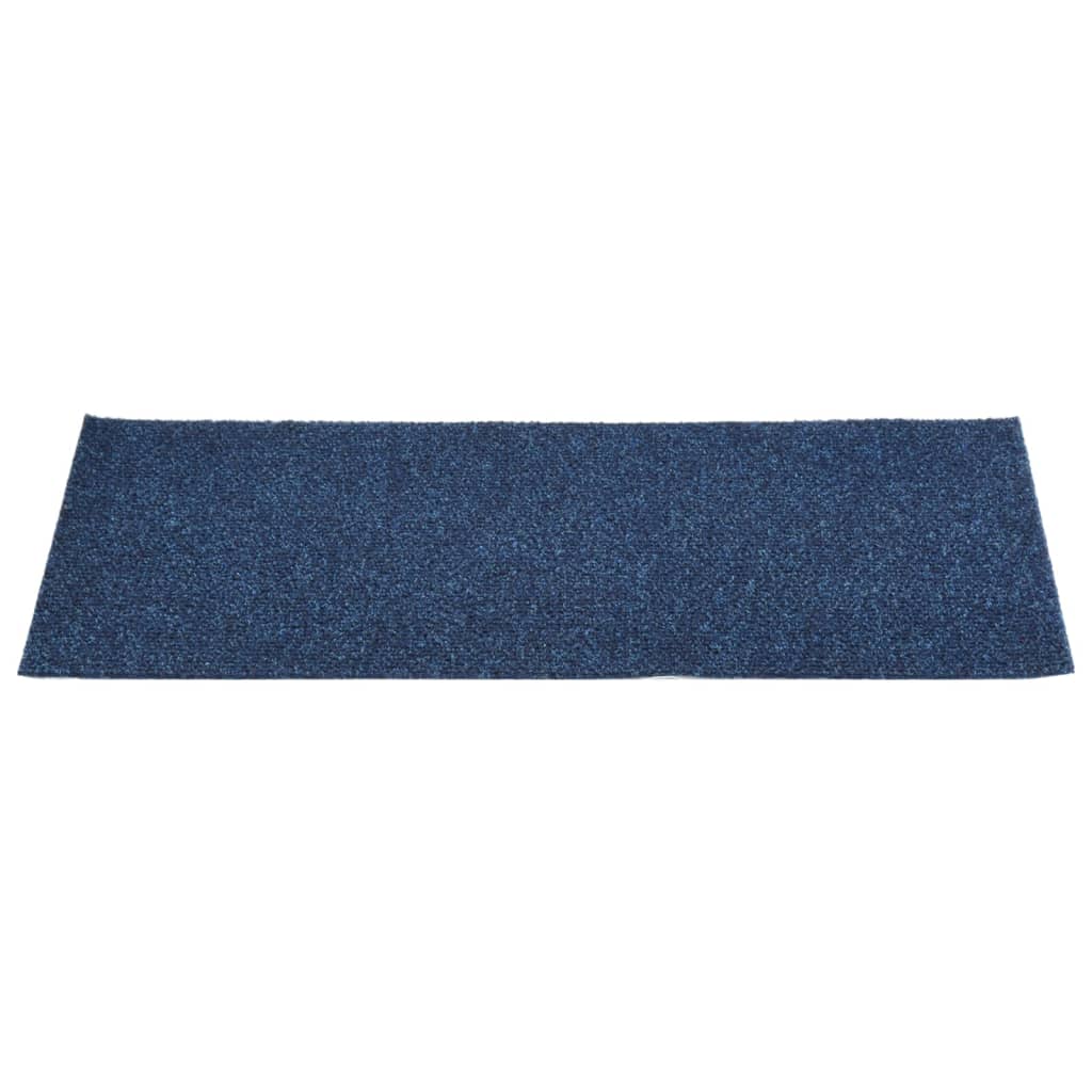 Vidaxl trapmatten zelfklevend 15 stuks 60x25 cm marineblauw rechthoekig