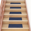 Vidaxl trapmatten zelfklevend 15 stuks 60x25 cm marineblauw rechthoekig