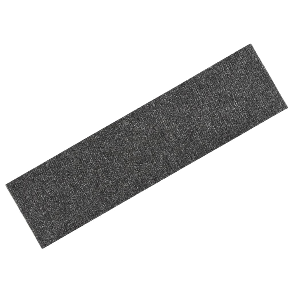 Vidaxl trapmatten zelfklevend 15 stuks 76x20 cm antraciet rechthoekig