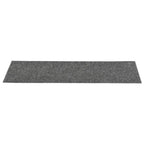 Vidaxl trapmatten zelfklevend 15 stuks 76x20 cm antraciet rechthoekig