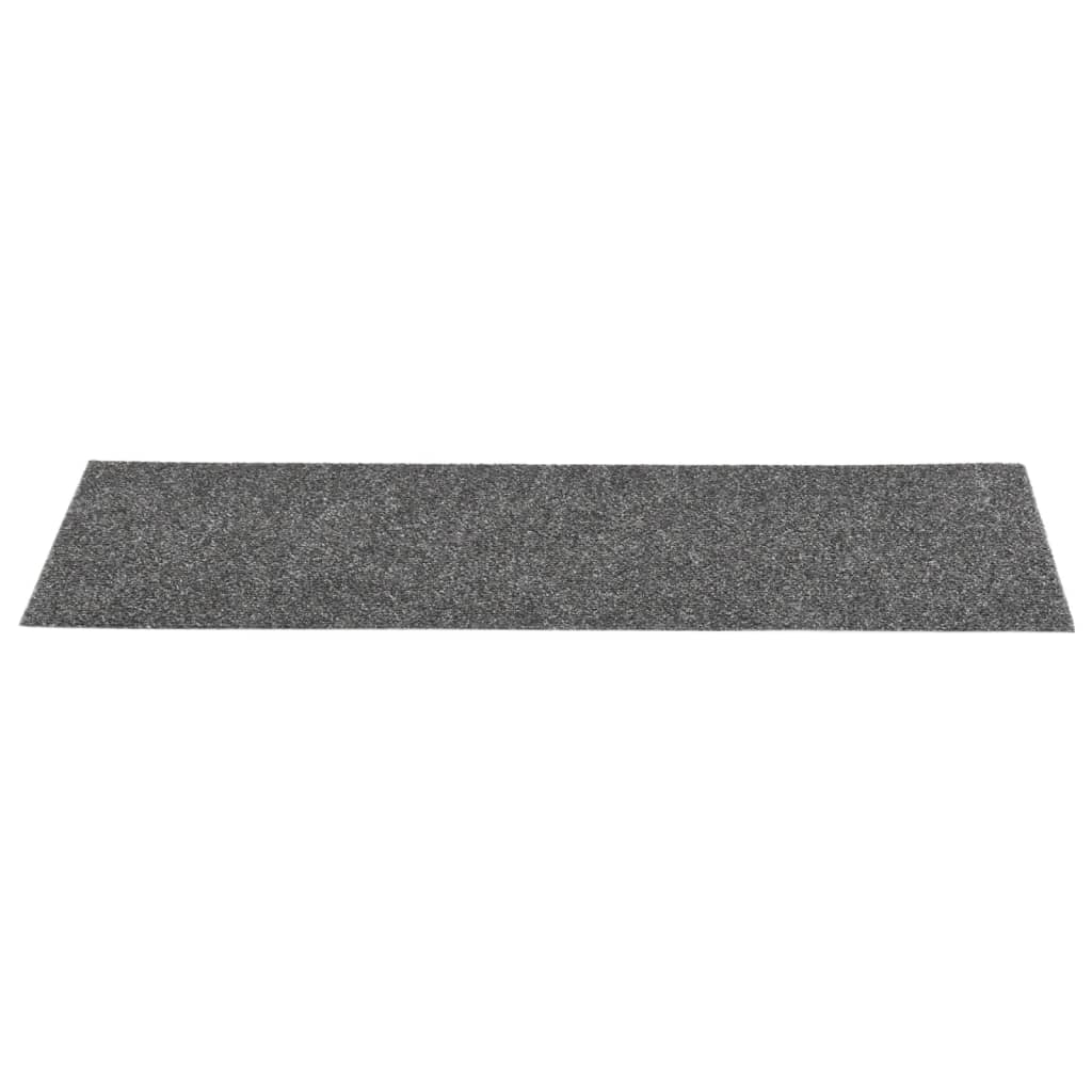 Vidaxl trapmatten zelfklevend 15 stuks 76x20 cm antraciet rechthoekig