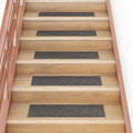 Vidaxl trapmatten zelfklevend 15 stuks 76x20 cm antraciet rechthoekig