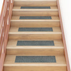 Vidaxl trapmatten zelfklevend 15 stuks 76x20 cm groen rechthoekig