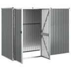 VidaXL Tuinschuur 225x89x161 cm gegalvaniseerd staal grijs