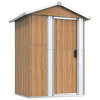 Vidaxl tuinhuis bruin 126x97,5x177 cm gegalvaniseerd staal