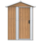 Vidaxl tuinhuis bruin 126x97,5x177 cm gegalvaniseerd staal