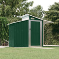 VidaXL Tuinschuur 270x130x208,5 cm gegalvaniseerd staal groen