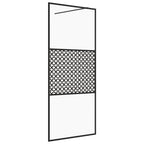 Vidaxl inloopdouchewand 80x195 cm esg-glas transparant en zwart