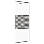 Vidaxl inloopdouchewand 100x195 cm esg-glas transparant en zwart