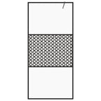 Vidaxl inloopdouchewand 115x195 cm esg-glas transparant en zwart