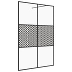 VidaXL Inloopdouchewand 140x195 cm ESG-glas transparant en zwart