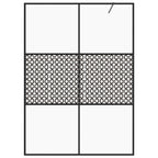VidaXL Inloopdouchewand 140x195 cm ESG-glas transparant en zwart