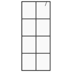 Vidaxl inloopdouchewand 80x195 cm esg-glas transparant en zwart