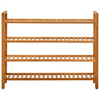 Vidaxl schoenenrek met 4 schappen 100x27x80 cm massief eikenhout