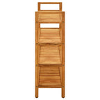 Vidaxl schoenenrek met 4 schappen 100x27x80 cm massief eikenhout