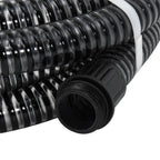 Vidaxl zuigslang met messing koppelingen 1,1'' 7 m pvc zwart