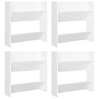 VidaXL Wandschoenenkasten 4 st 60x18x60 cm bewerkt hout wit