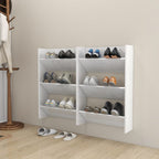 VidaXL Wandschoenenkasten 2 st 60x18x90 cm bewerkt hout hoogglans wit