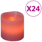 Vidaxl kaarsen 24 st led warmwit
