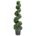 Vidaxl kunstplant met pot buxus spiraal 117 cm groen