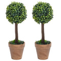 Vidaxl kunstplanten met pot 2 st buxus bolvorming 41 cm groen