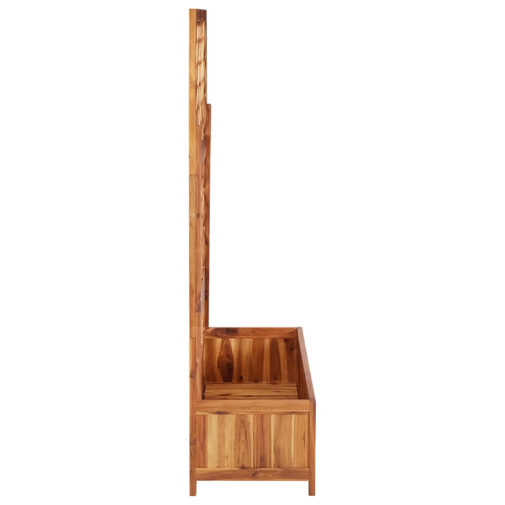 Vidaxl plantenbak verhoogd met latwerk 85x38x150 cm massief acaciahout