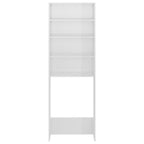Vidaxl wasmachinekast 64x24x190 cm hoogglans wit