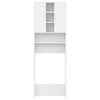Vidaxl wasmachinekast 64x25,5x190 cm wit