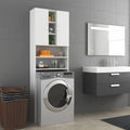 Vidaxl wasmachinekast 64x25,5x190 cm wit