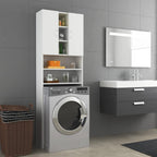 Vidaxl wasmachinekast 64x25,5x190 cm wit