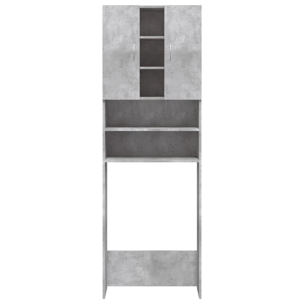 Vidaxl wasmachinekast 64x25,5x190 cm betongrijs