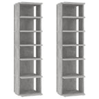 Vidaxl schoenenkasten 2 st 27,5x27x102 cm betongrijs