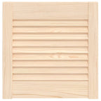 Vidaxl kastdeur met lamellen 39,5x39,4 cm massief grenenhout