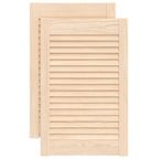 Vidaxl kastdeuren met lamellen 2 st 61,5x39,4 cm massief grenenhout